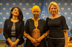 Anya Victoria speaks at launch of Report on "Women's rights in review 25 years after Beijing"
